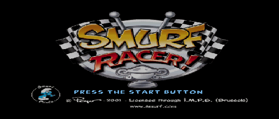 Smurf Racer! Title Screen